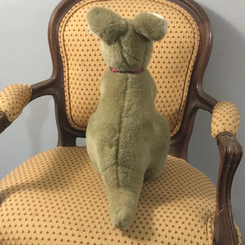 Vintage kangaroo plush stuffed with baby in pouch 11 inches